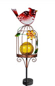 Solar Bird House Garden Stake 36 inch