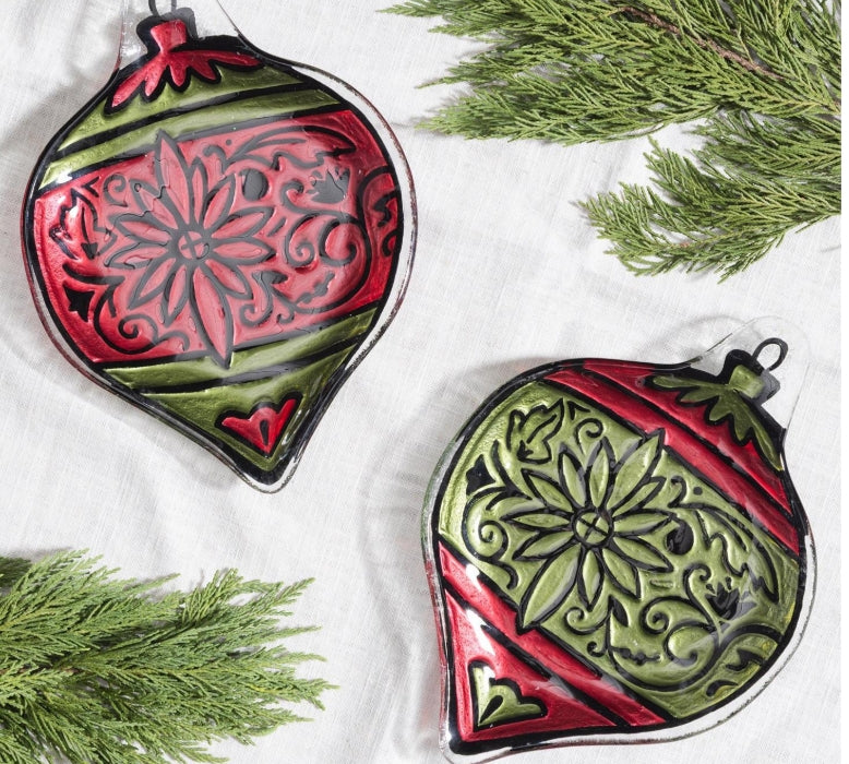 Glass Ornament Shape Plate 10.25
