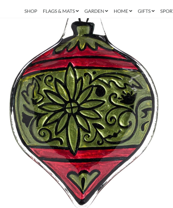 Glass Ornament Shape Plate 10.25