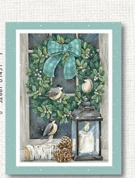 Christmas cards with wreath