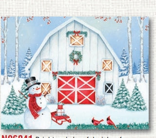 Christmas Cards with Barn