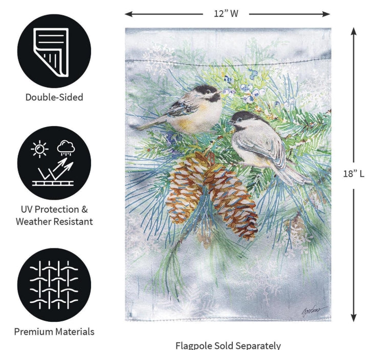 Winter Frost Lustre Garden Flag