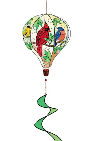 Stained Glass Songbirds Balloon Spinner