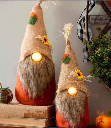 Harvest Blossom LED Plush Gnomes