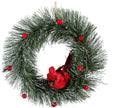 Natural Fiber Cardinal on Artificial Wreath