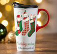 Mice in Christmas Stockings Travel Mug 17oz
