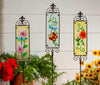 Glass Floral Garden Stake