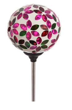 Mosaic Globe solar yard stakes