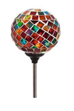 Mosaic Globe solar yard stakes