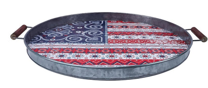 Large Tin Boho Patriotic Tray