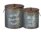 Galvanized Metal Laundry Bins