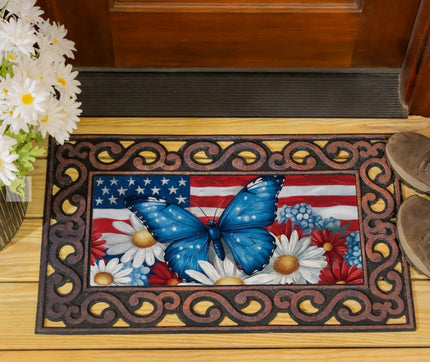 Patriotic Butterfly Sassafras Switch Mat
