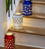 Red, White, & Blue Glass LED Table Décor Glass Lantern