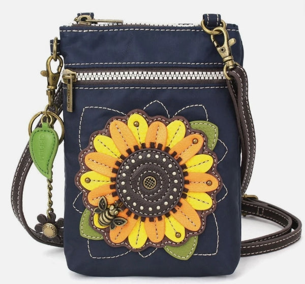Chala Nylon/Vegan Leather Sunflower Crossbody