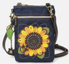 Chala Nylon/Vegan Leather Sunflower Crossbody