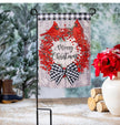Merry Christmas garden flag with cardinals