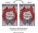 Merry Christmas garden flag with cardinals