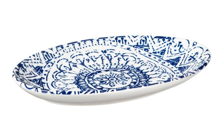 Ceramic Debossed Oval Plate
