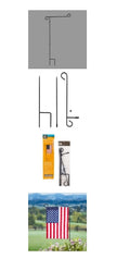 Three Piece Garden Flag Pole