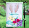 Happy Easter Floral Hat Applique Garden Flag
