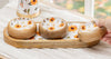 Sunflower Fields Wooden Tray with 3 Bowls, Set of 4