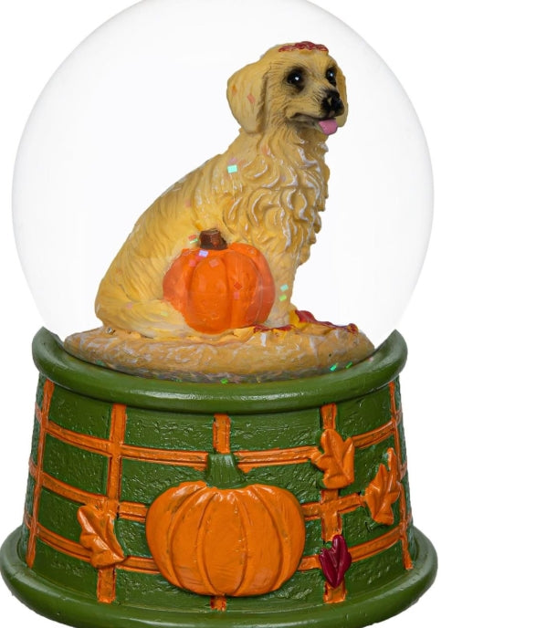 Fall Dog Snow Globe