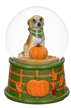 Fall Dog Snow Globe