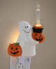 Nightlight Ceramic Ghost with Bubbling Jack-O-Lantern