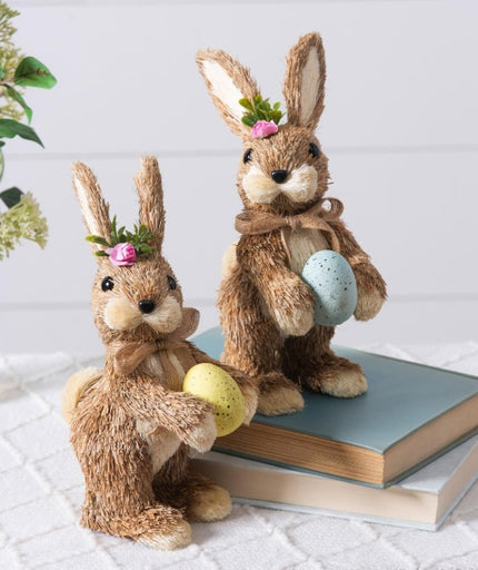 Natural Fiber Easter Bunny with Egg