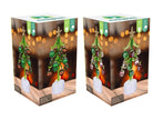 LED Glass Christmas Tree with ornaments