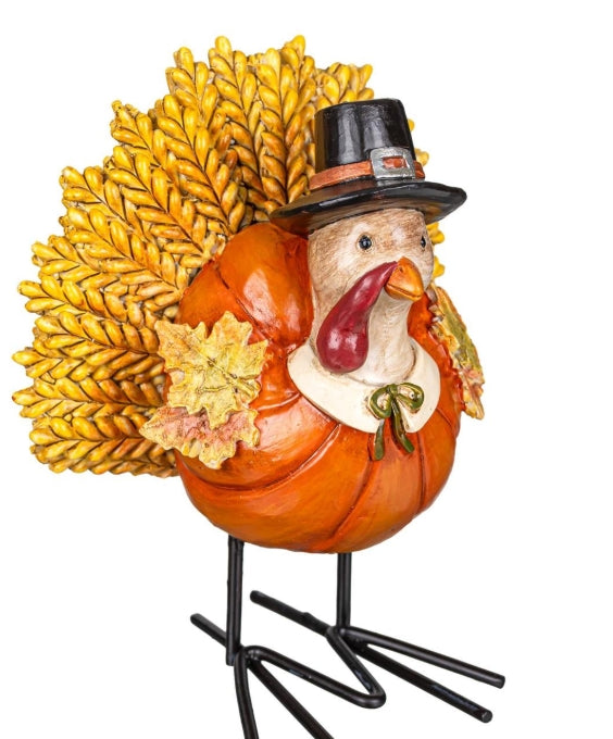 Table Décor Resin Turkey with Metal Feet