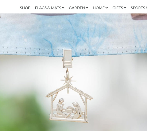 Christmas Garden Flag Metal Clip