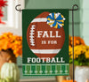 Fall Football Burlap Garden Flag