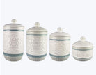 Ceramic Casual Provincial Canisters 4 pc Set