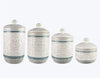 Ceramic Casual Provincial Canisters 4 pc Set