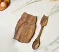 Acacia Wood Owl Spoon Rest with Spoon