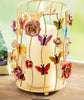 Candleholder Metal Hurricane Pillar Butterfly Cage