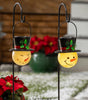 Glass Snowman Orb Garden Stake