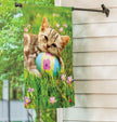 Kitten Easter House Flag