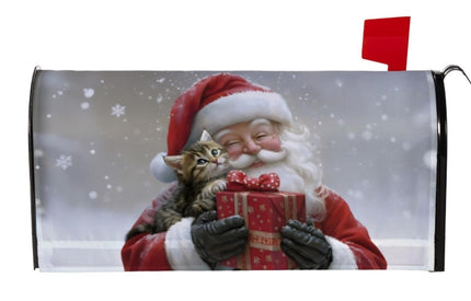 Purrfect Christmas Mailbox Cover