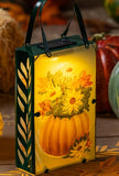 Pumpkin Harvest Bloom LED Lamp - Hand Painted