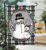 Country Snowmen Moire Garden Flag