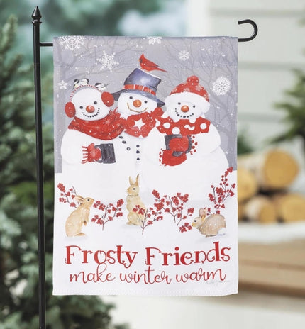 Snow Friends Garden Flag