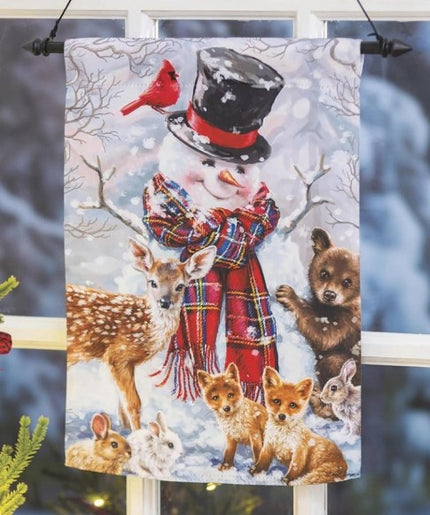 Forest Friends Christmas Garden Flag