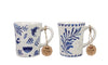 Blue and White Botanical Mug
