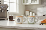 Ceramic Thought Bubble Mugs with Bamboo Lid/Coaster