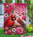 Cardinal Lovers Valentines Garden Flag