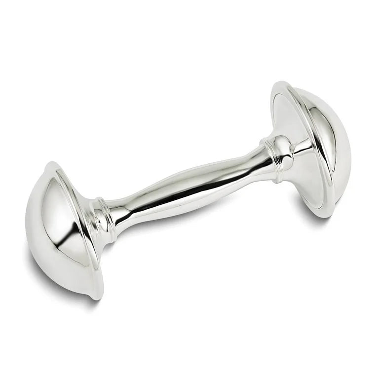Silver plated baby rattle