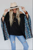 Embroidered Sleeve Poncho