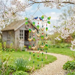 Birds and leaves wind chime
